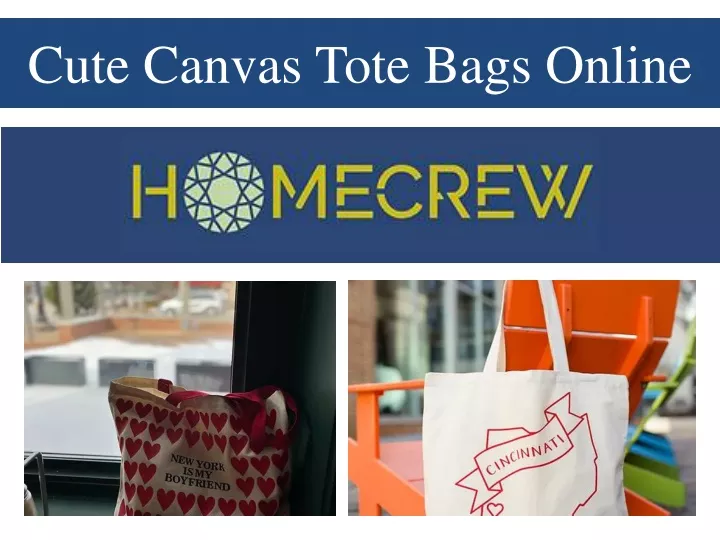 cute canvas tote bags online