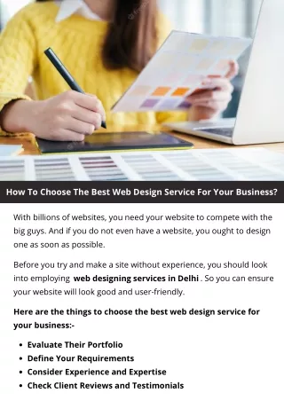 how to choose the best web design service