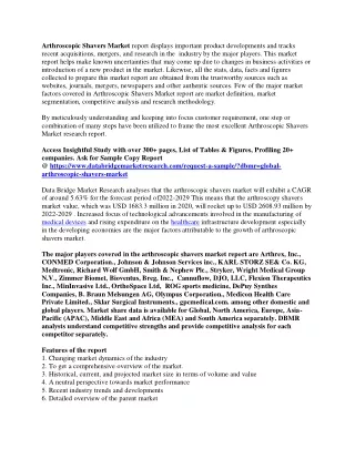 arthroscopic shavers market report displays