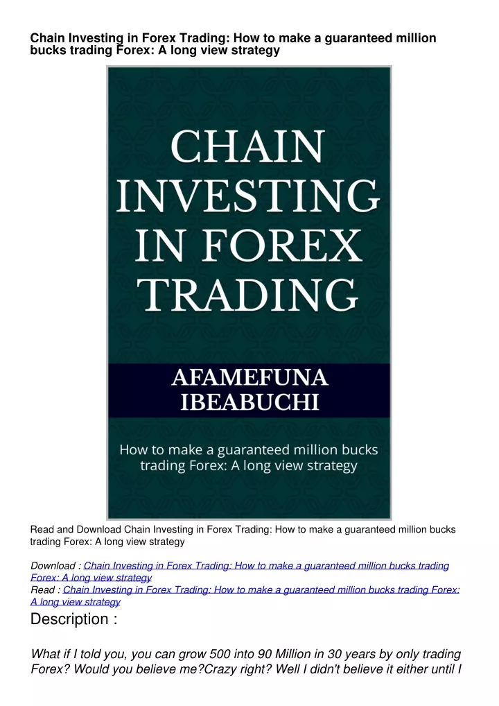 chain investing in forex trading how to make