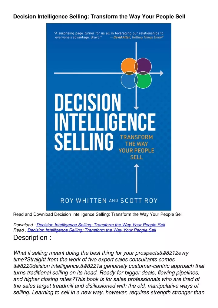 decision intelligence selling transform