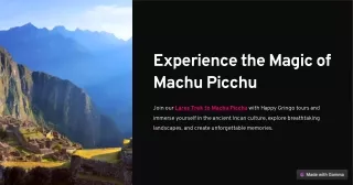 Unforgettable Lares Trek to Machu Picchu with Happy Gringo
