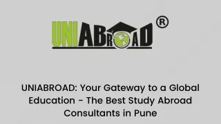 UNIABROAD Your Gateway to a Global Education- Best Study Abroad Consultants Pune