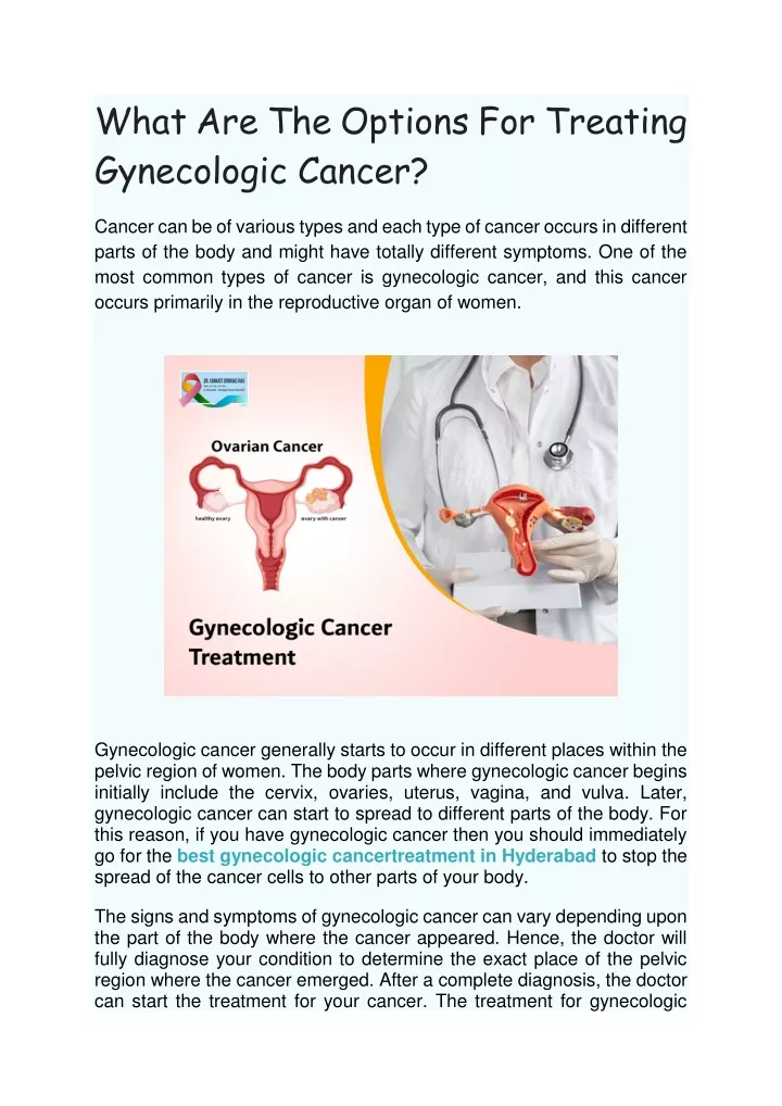 what are the options for treating gynecologic