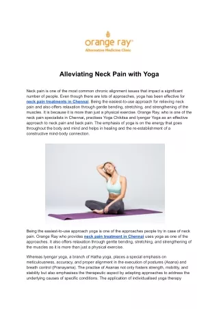 Alleviating Neck Pain with Yoga