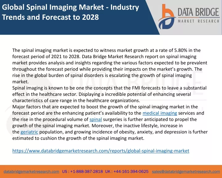 global spinal imaging market industry trends