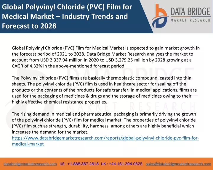 global polyvinyl chloride pvc film for medical