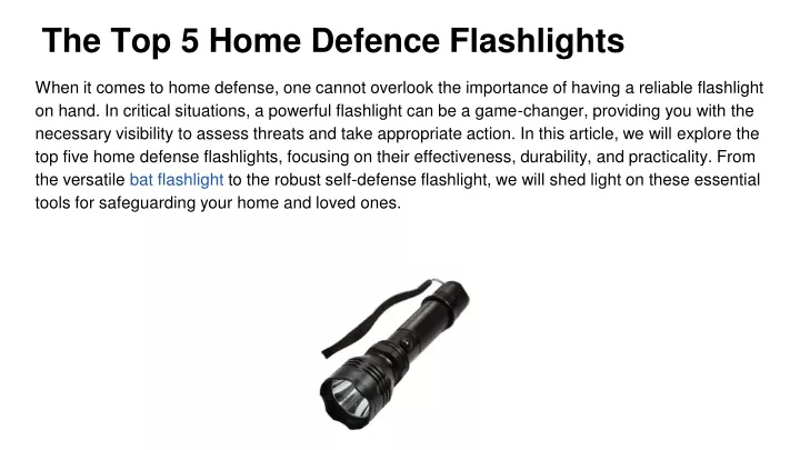 the top 5 home defence flashlights