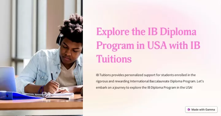 explore the ib diploma program in usa with