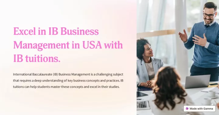 excel in ib business management in usa with