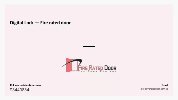digital lock fire rated door