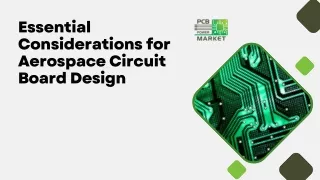 Essential Considerations for Aerospace Circuit Board Design
