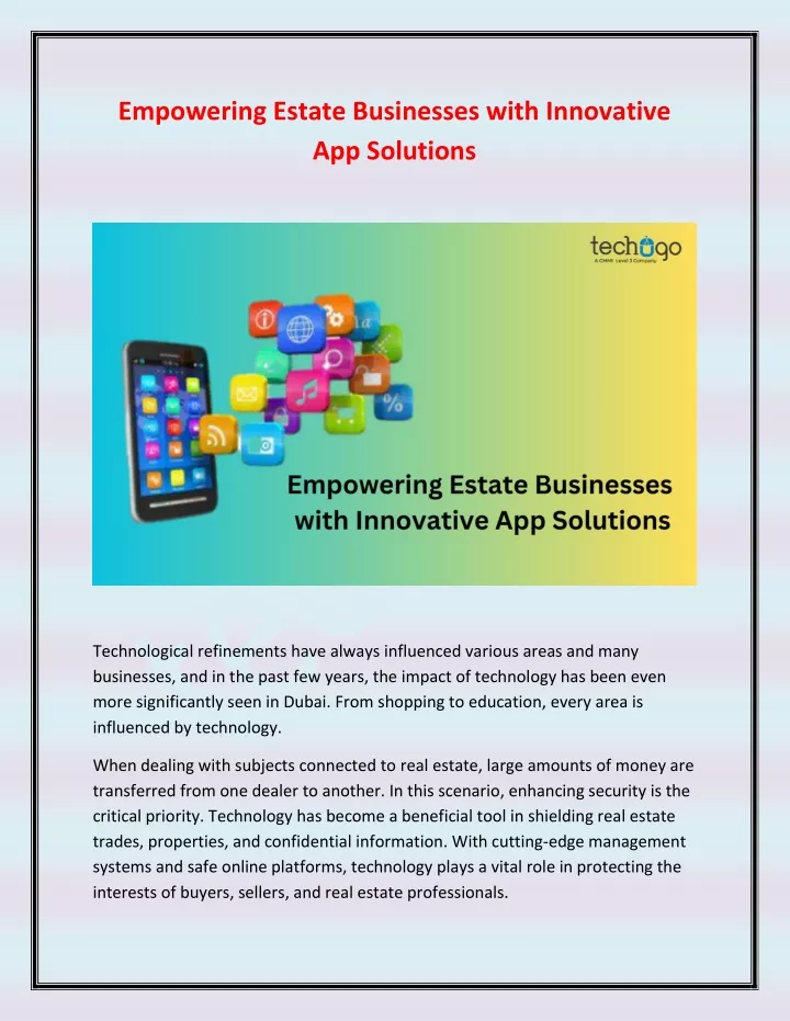 empowering estate businesses with innovative