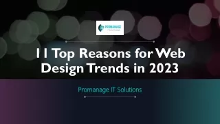 11 Top Reasons for Web Design Trends in 2023