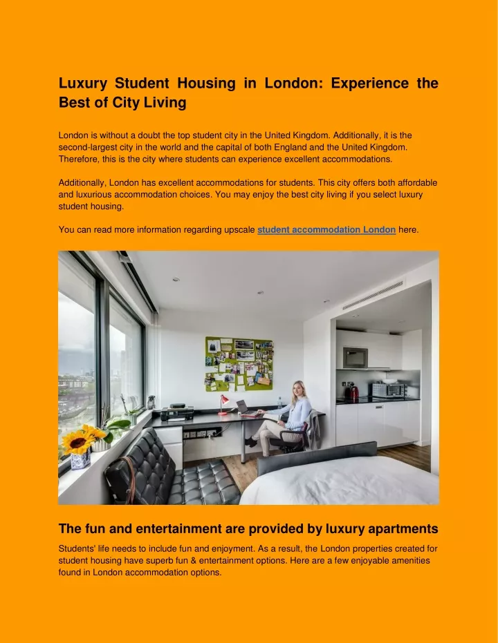 luxury student housing in london experience