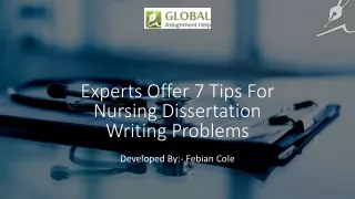 experts offer 7 tips for nursing dissertation writing problems
