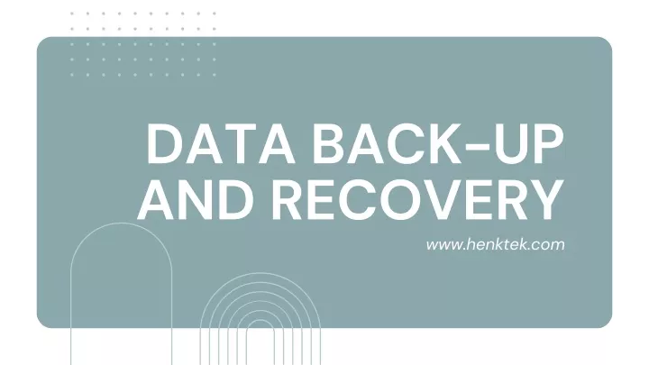 data back up and recovery