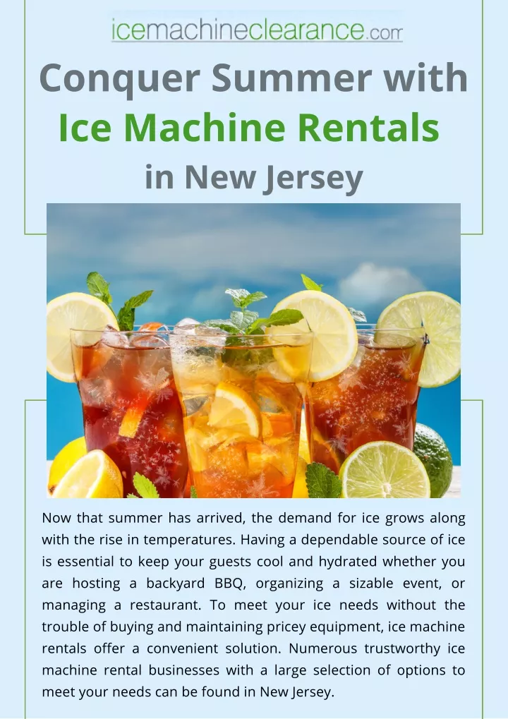 conquer summer with ice machine rentals