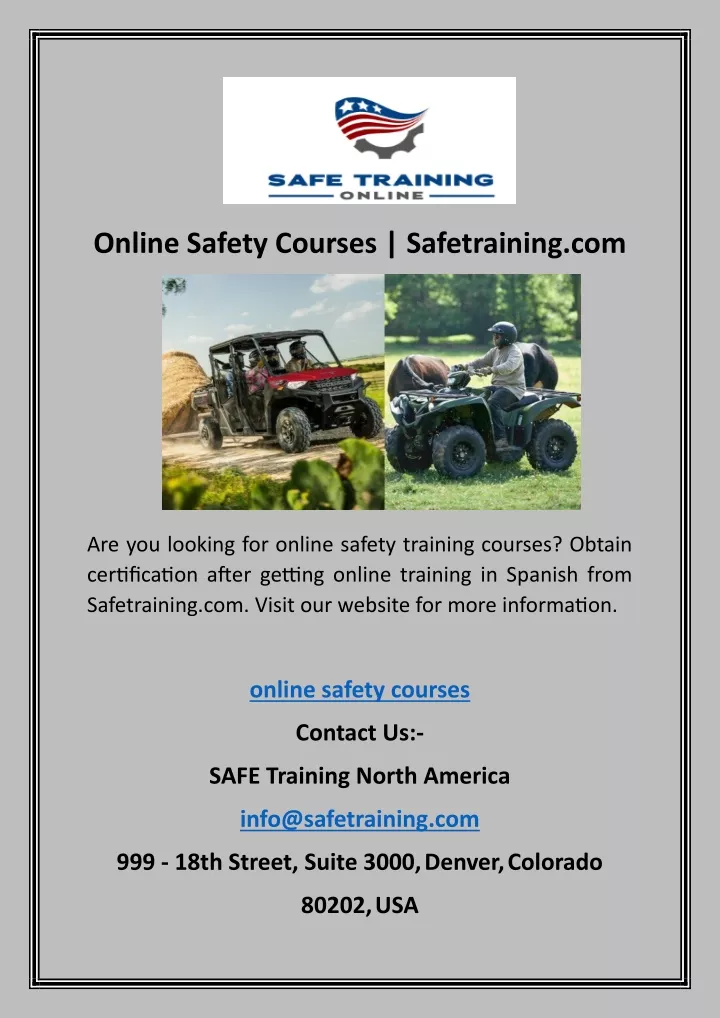 online safety courses safetraining com