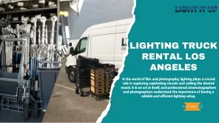 Are you looking for lighting package rental services in Los Angeles