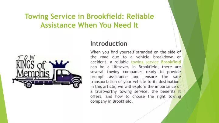 towing service in brookfield reliable assistance when you need it
