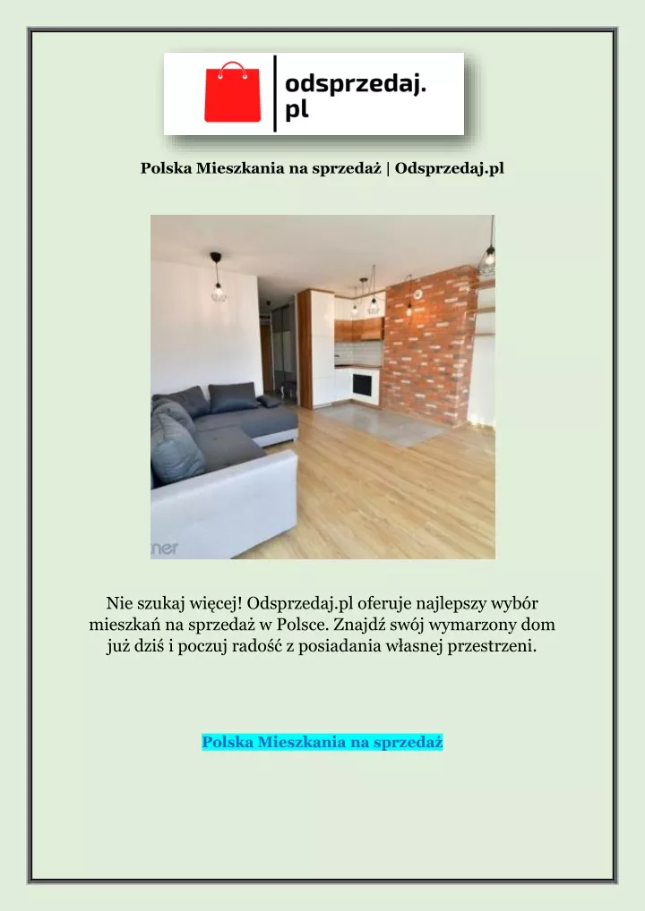 polska mieszkania na sprzeda odsprzedaj pl