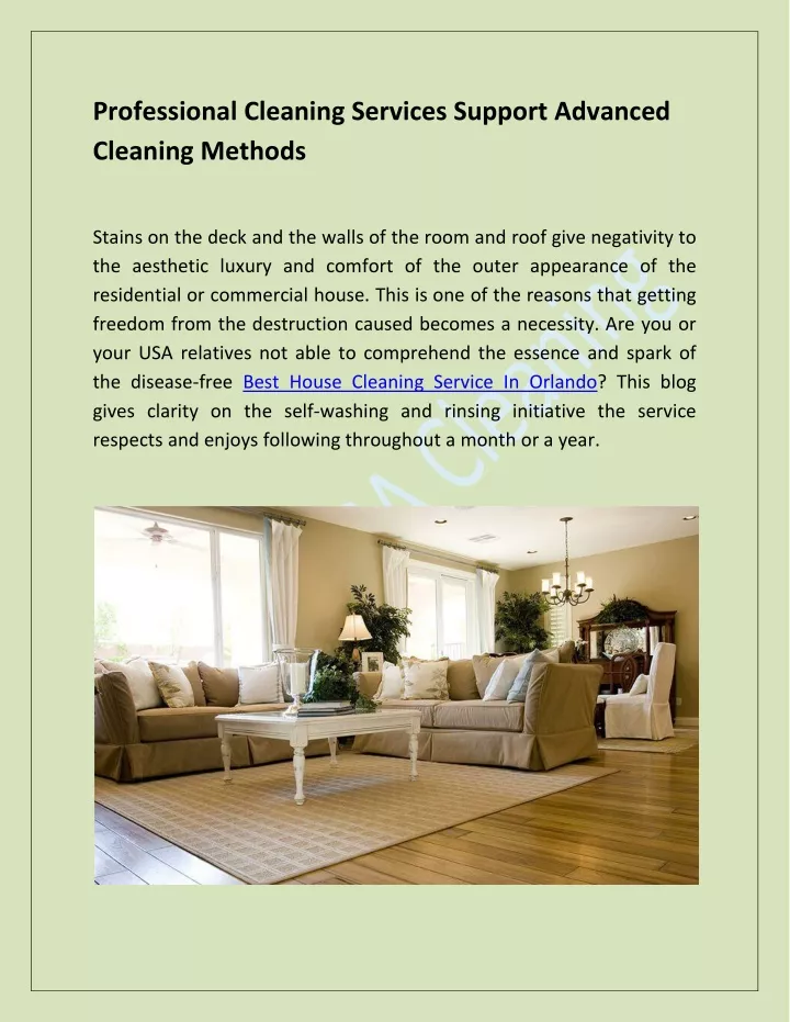 professional cleaning services support advanced