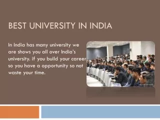 Best university in India