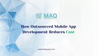 How Outsourced Mobile App Development Reduces Cost