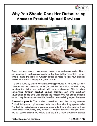 why you should consider outsourcing amazon