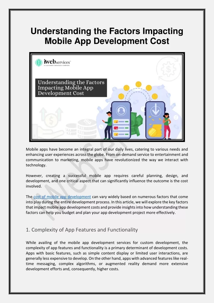 understanding the factors impacting mobile