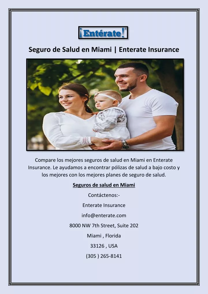 seguro de salud en miami enterate insurance