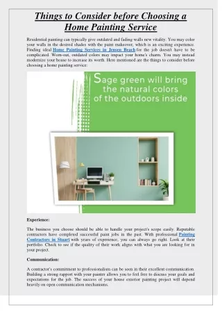 things to consider before choosing a home