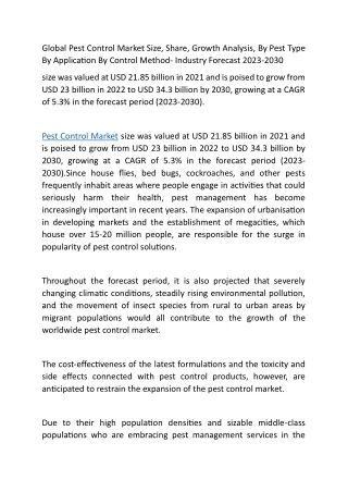 global pest control market size share growth