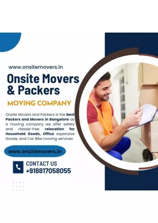 Onsite Movers and Packers - Best Moving Company in Bangalore