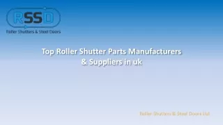 Top Roller Shutter Parts Manufacturers & Suppliers in Uk