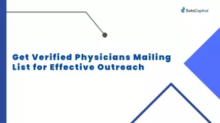 Get Verified Physicians Mailing List for Effective Outreach
