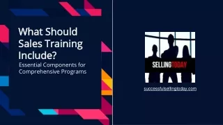 What Should Sales Training Include