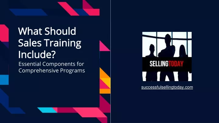 what should what should sales training sales
