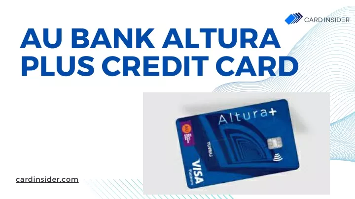 au bank altura plus credit card