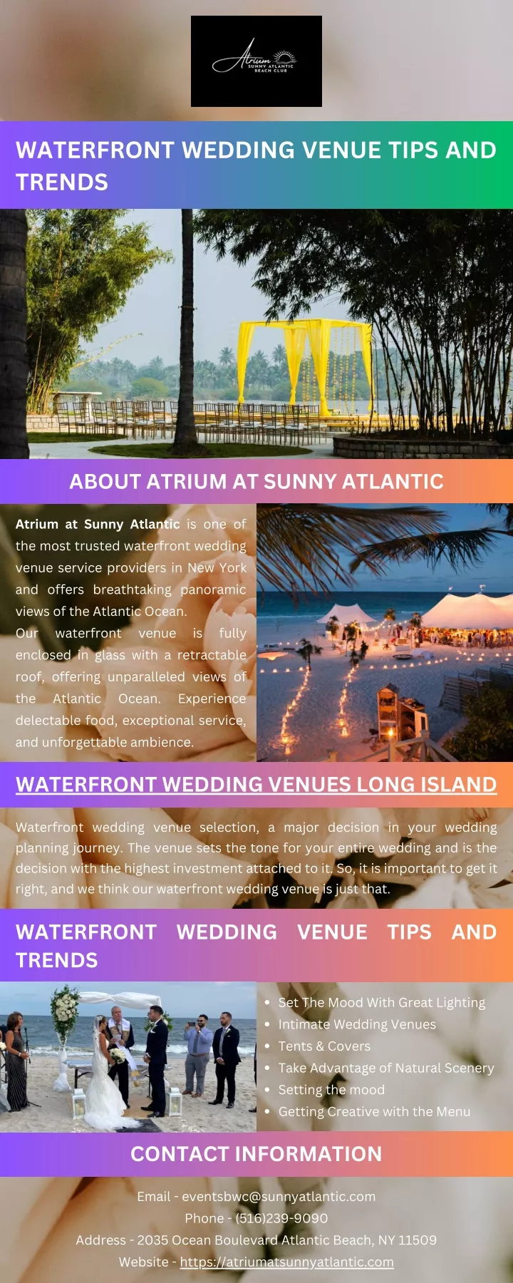 waterfront wedding venue tips and trends