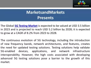 Testing the Future of Connectivity: 5G Testing Market to Exceed $5.2 Billion