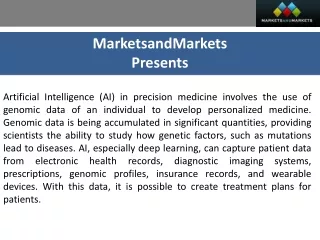 AI in Precision Medicine Market: Paving the Way for Targeted Therapies