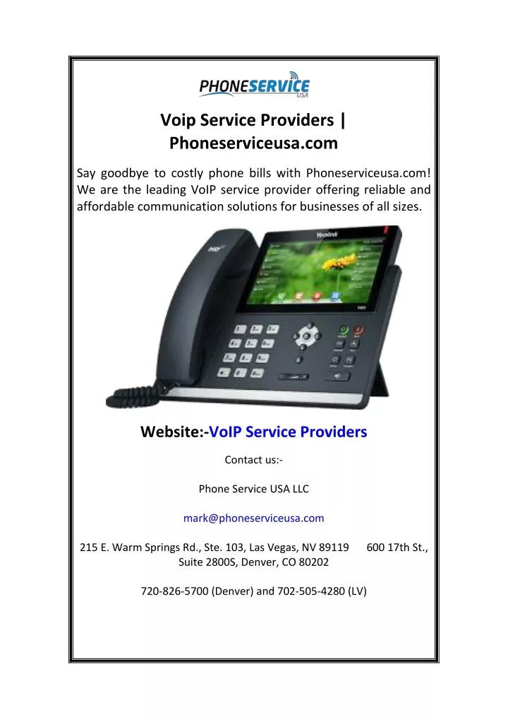voip service providers phoneserviceusa com