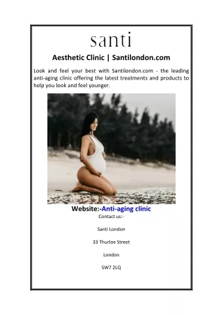Anti-aging Clinic  Santilondon.com