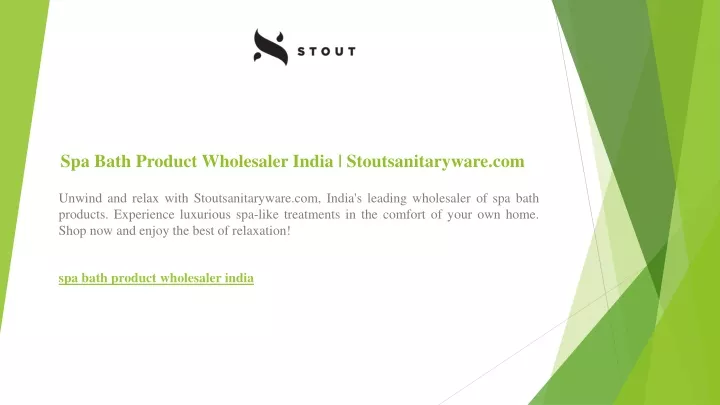 spa bath product wholesaler india stoutsanitaryware com