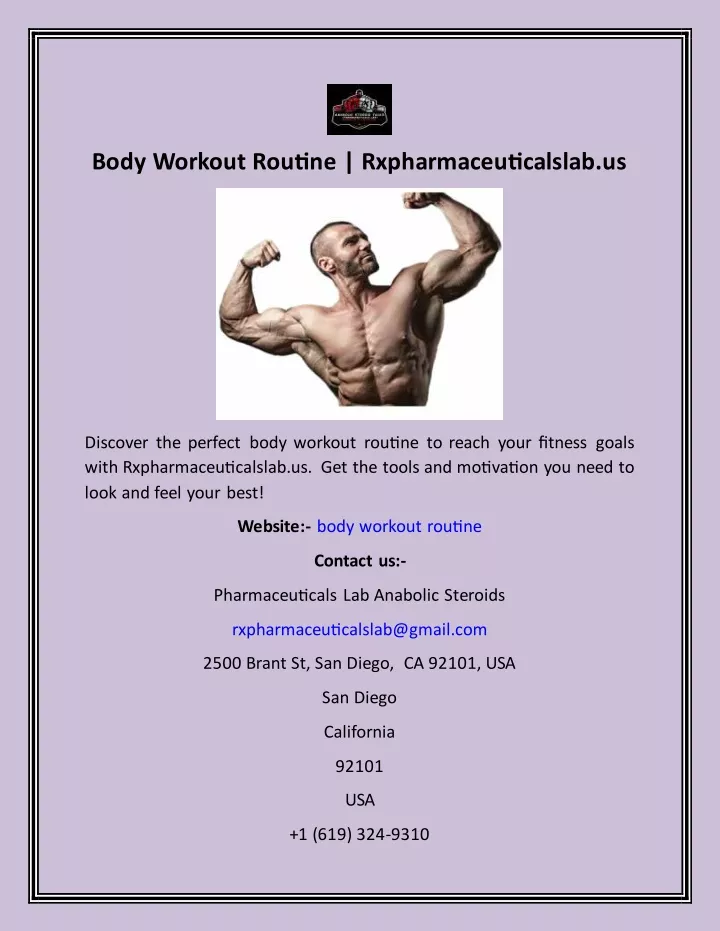 body workout routine rxpharmaceuticalslab us