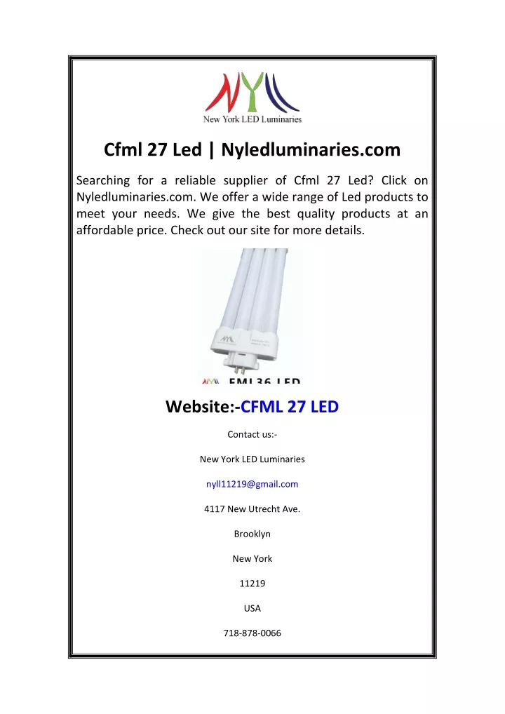 cfml 27 led nyledluminaries com