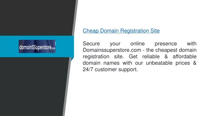 cheap domain registration site secure your online