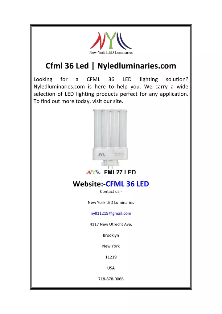 cfml 36 led nyledluminaries com
